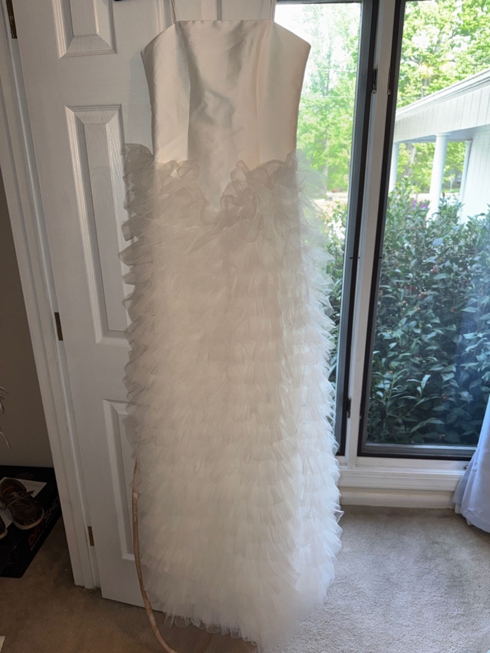 Meshki white ruffle dress